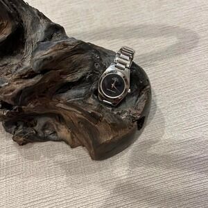 Anne Klein black and silver watch